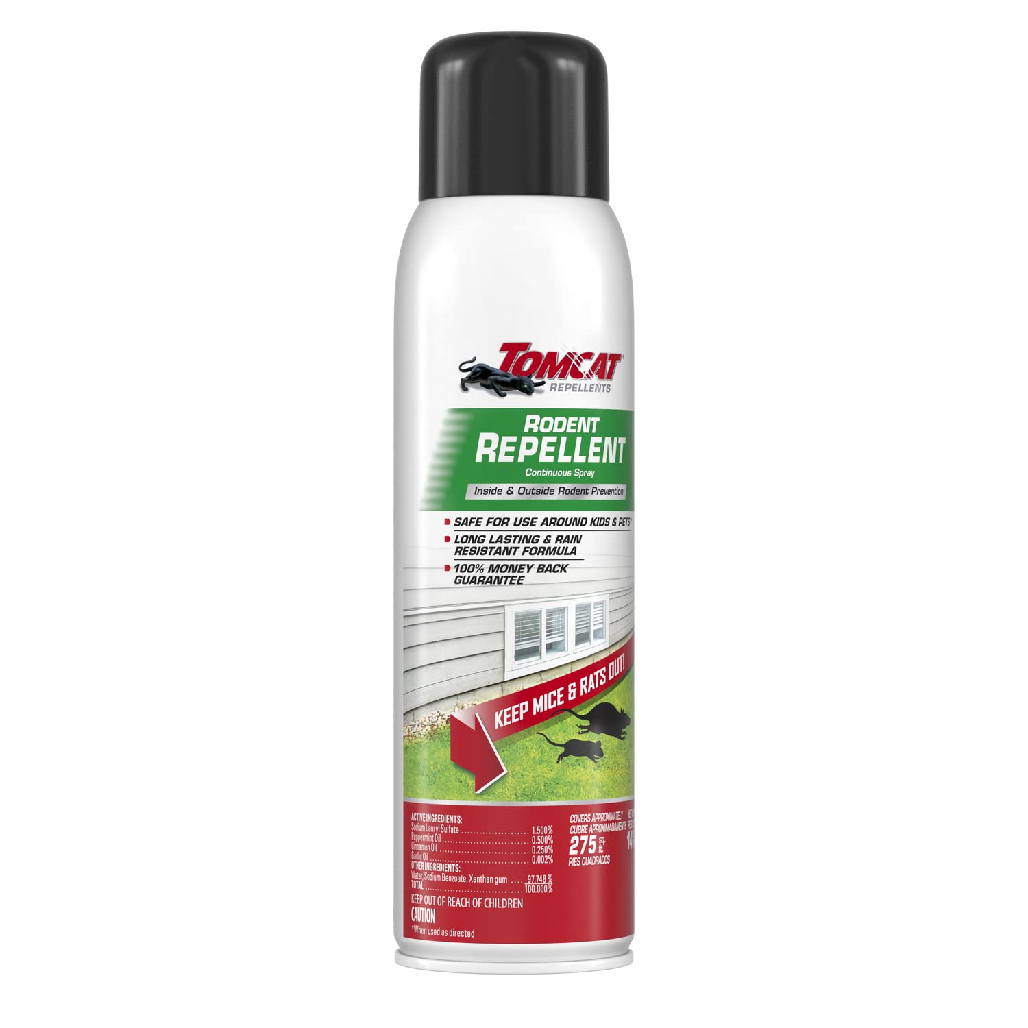 Tomcat Rodent Repellent Continuous Spray 14 oz Coconut Scent side view