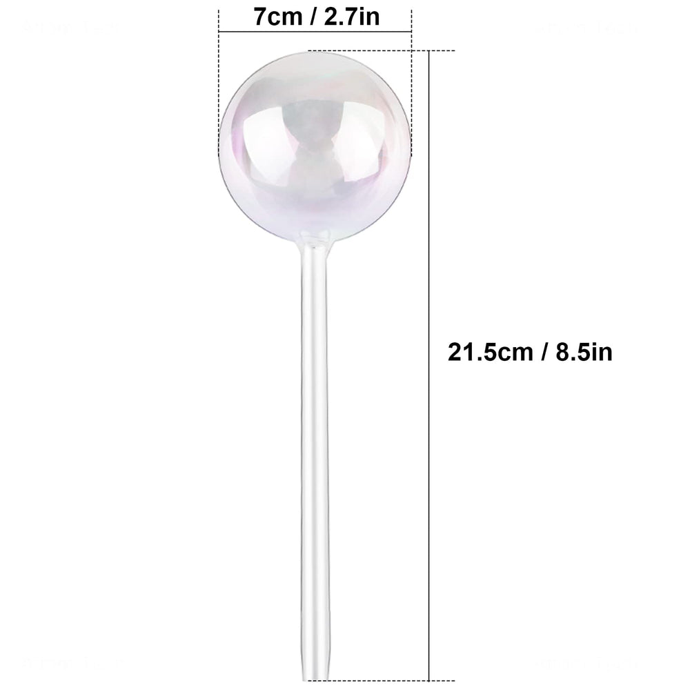 Tomorotec Rainbow Glass Plant Watering Globe side view