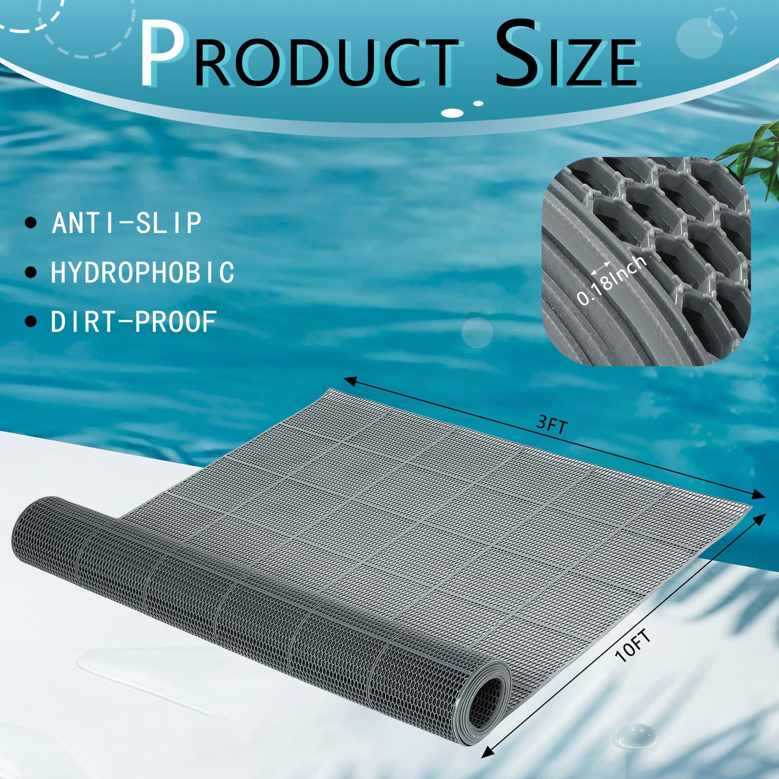 Tondiamo Pool Mats honeycomb design close-up