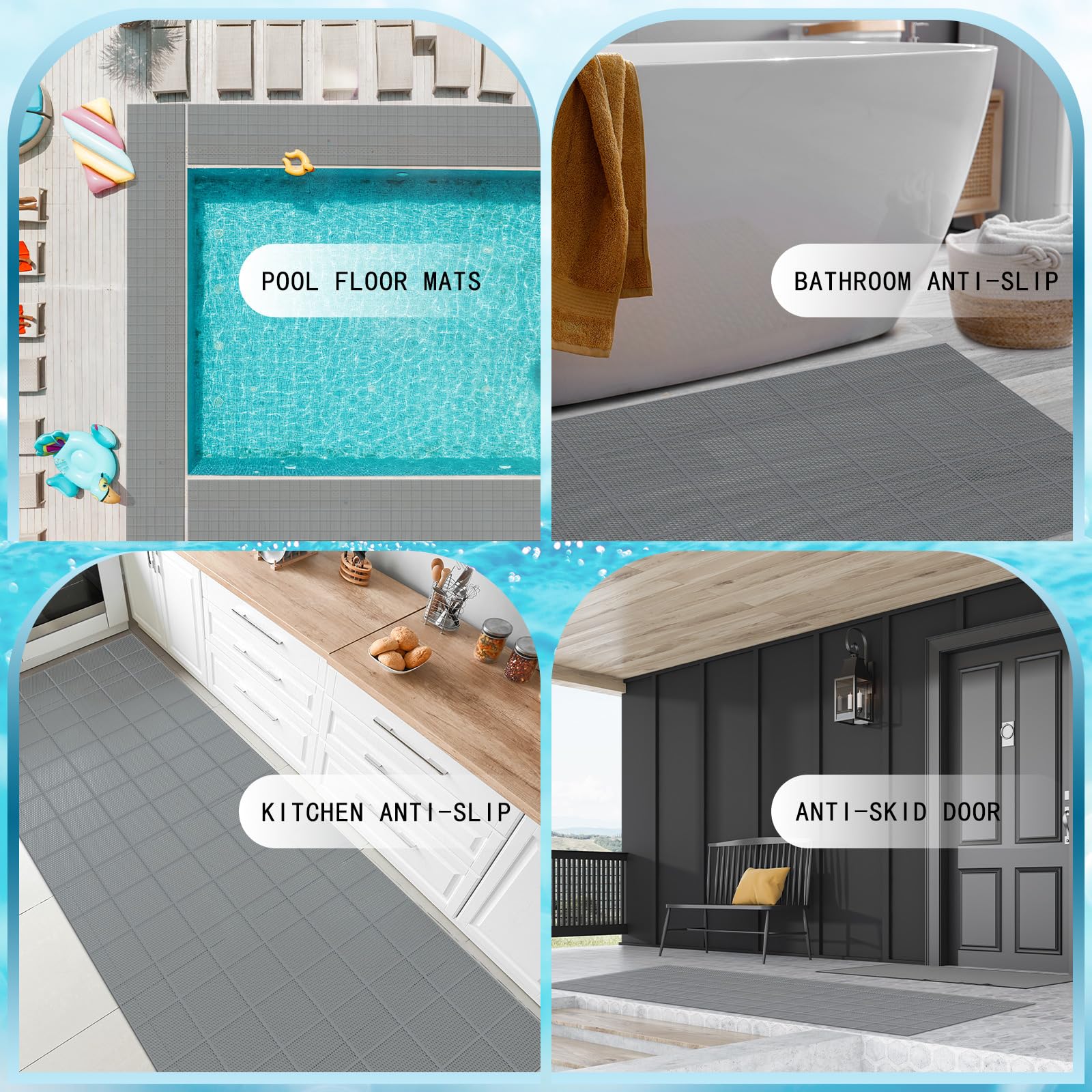 Tondiamo Pool Mats in a pool setting