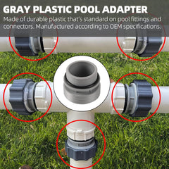 TonGass 2.3-inch male end adapter close-up