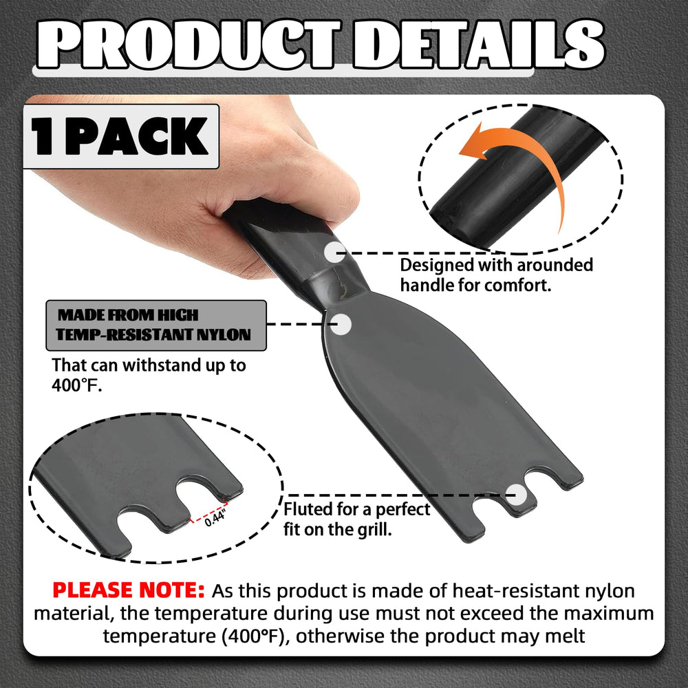 TonGass Grill Scraper Tool precision-cut slots for cleaning