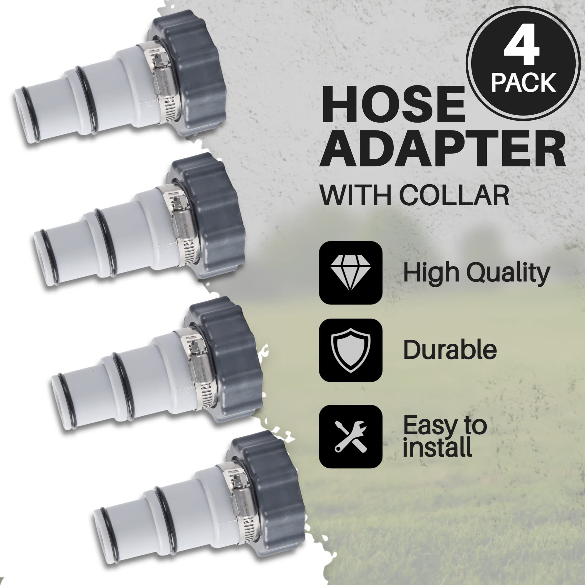 TonGass Hose Adapter back view with specifications