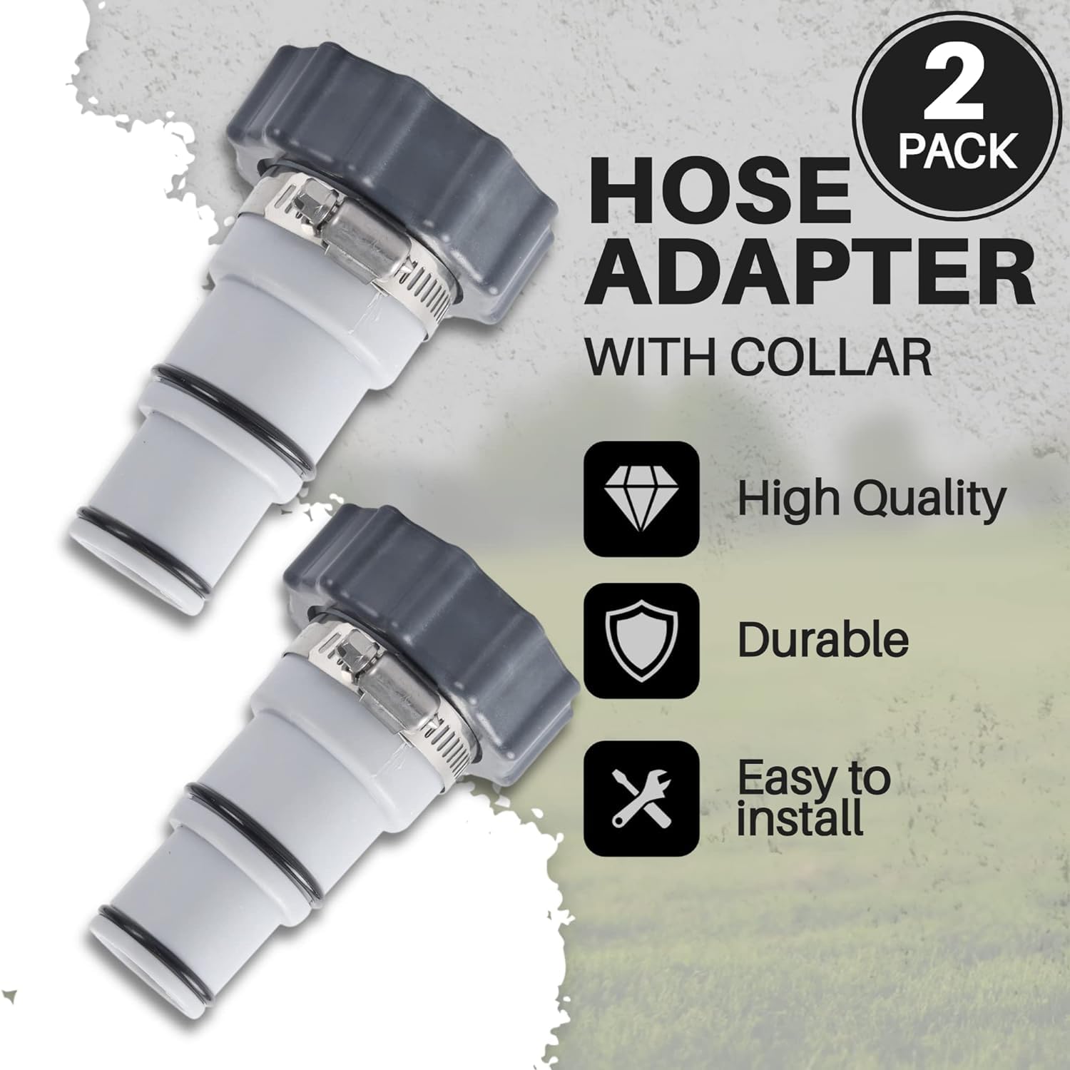 TonGass hose adapter with O-ring for watertight connection