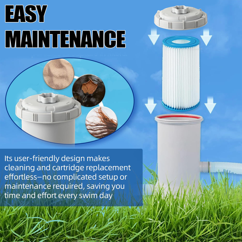 TonGass pool filter pump packaging and contents