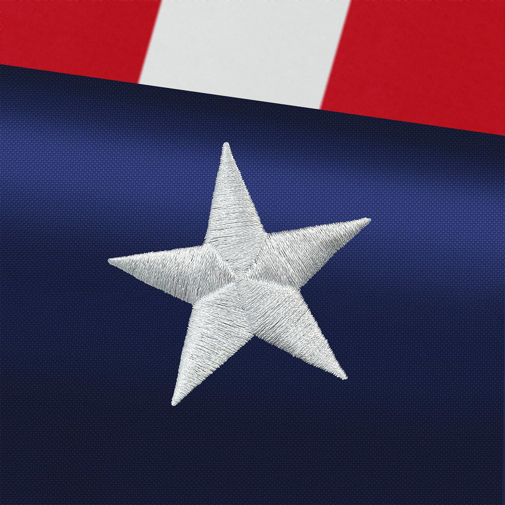 TONOS American Flag 3x5 FT embroidered details front view
