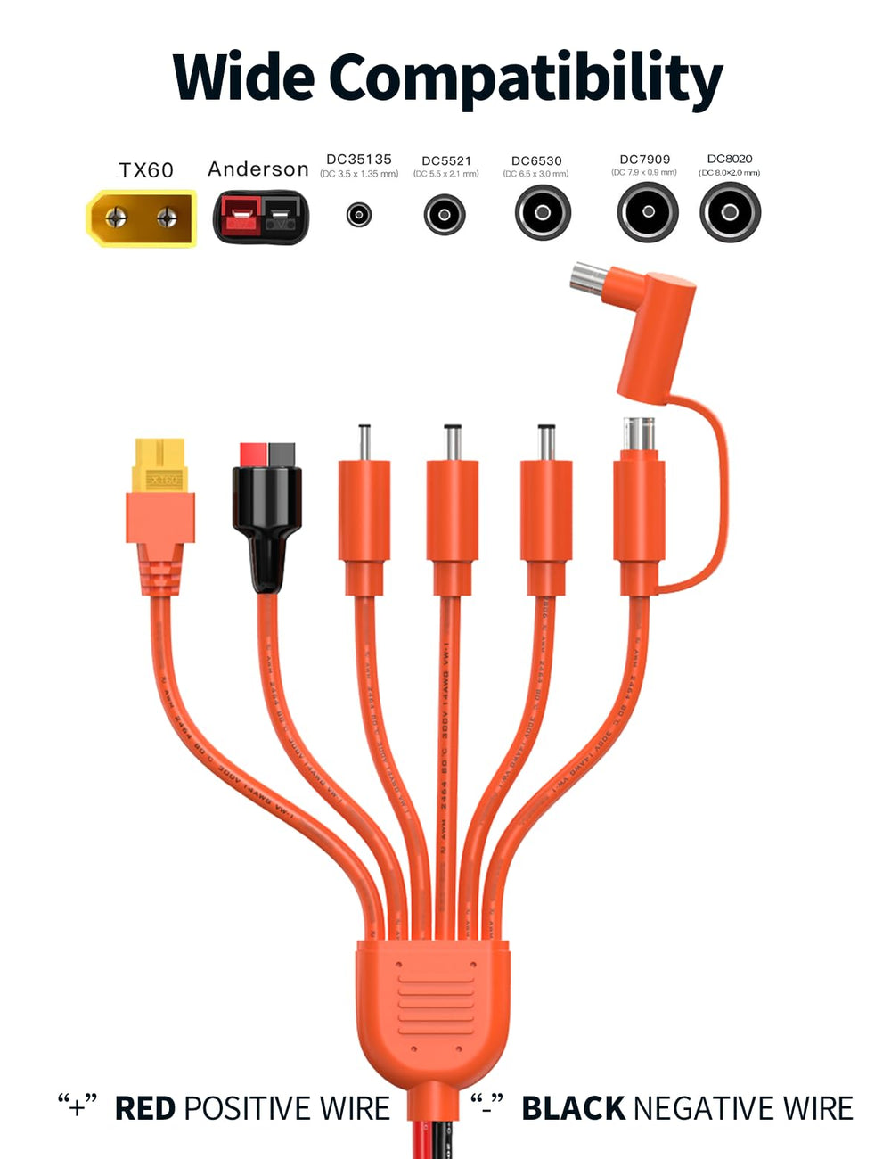 Tonton 7-in-1 Solar Connector Kit showing adjustable Anderson plug