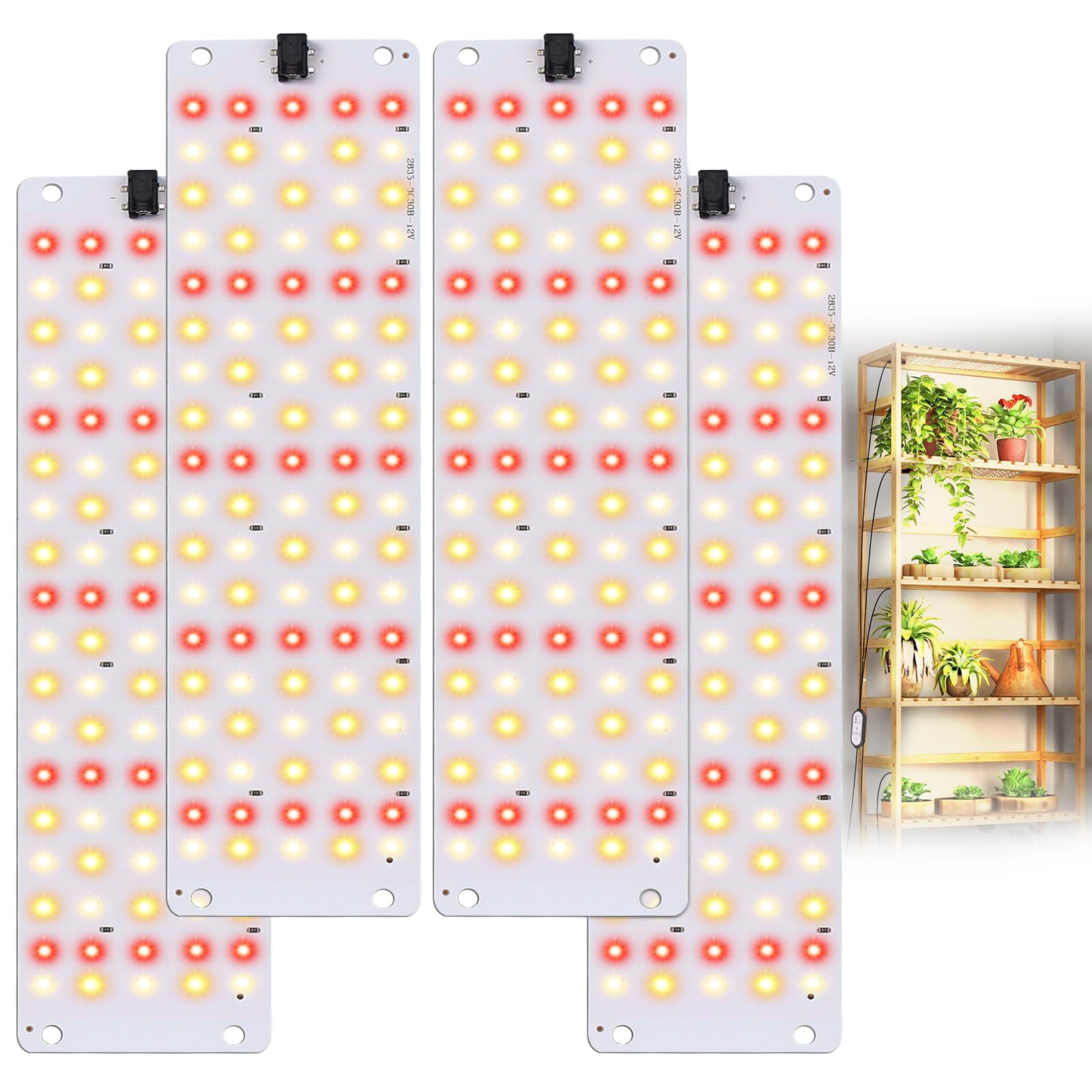 TONYFUL Grow Light Panel front view with white finish