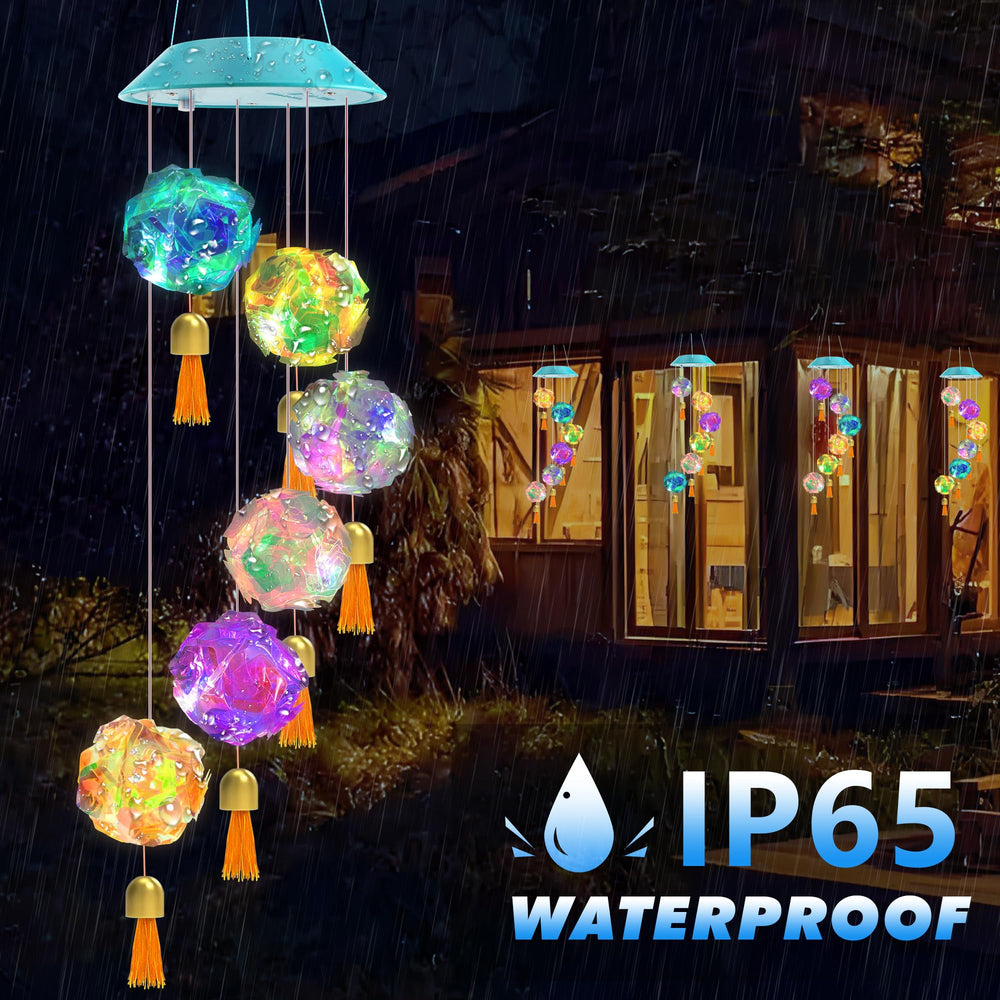 Toodour Solar Wind Chime hanging on a tree outdoors