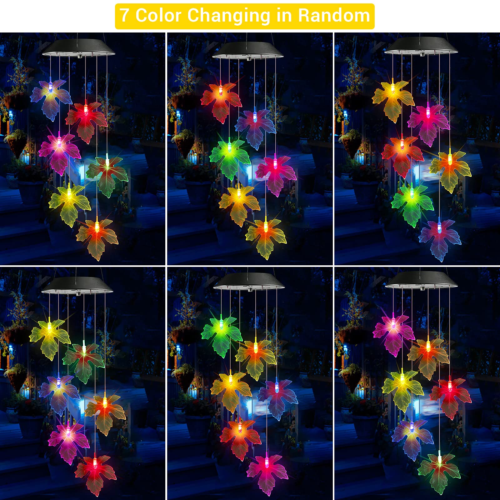 Toodour Solar Wind Chimes hanging in a garden during daytime