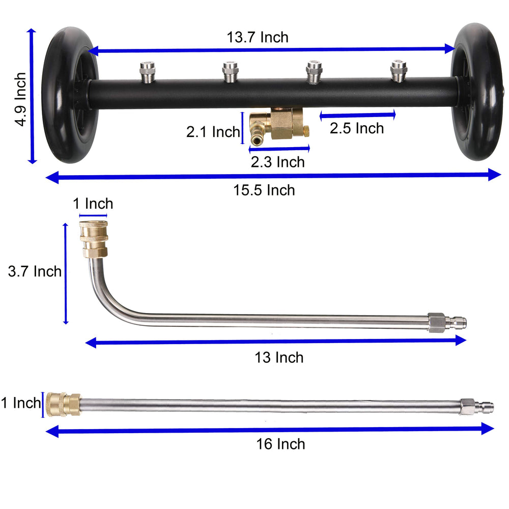 Tool Daily cleaner showing undercarriage washing mode