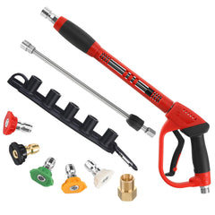 Tool Daily Deluxe Pressure Washer Gun front view with 40 inch wand