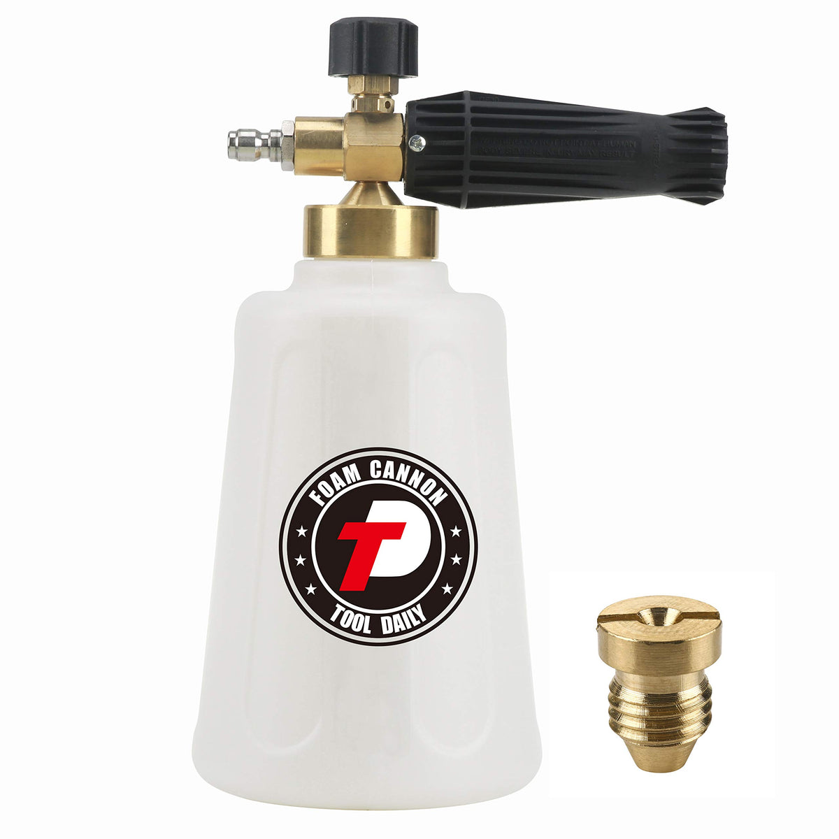 Tool Daily Foam Cannon front view with container