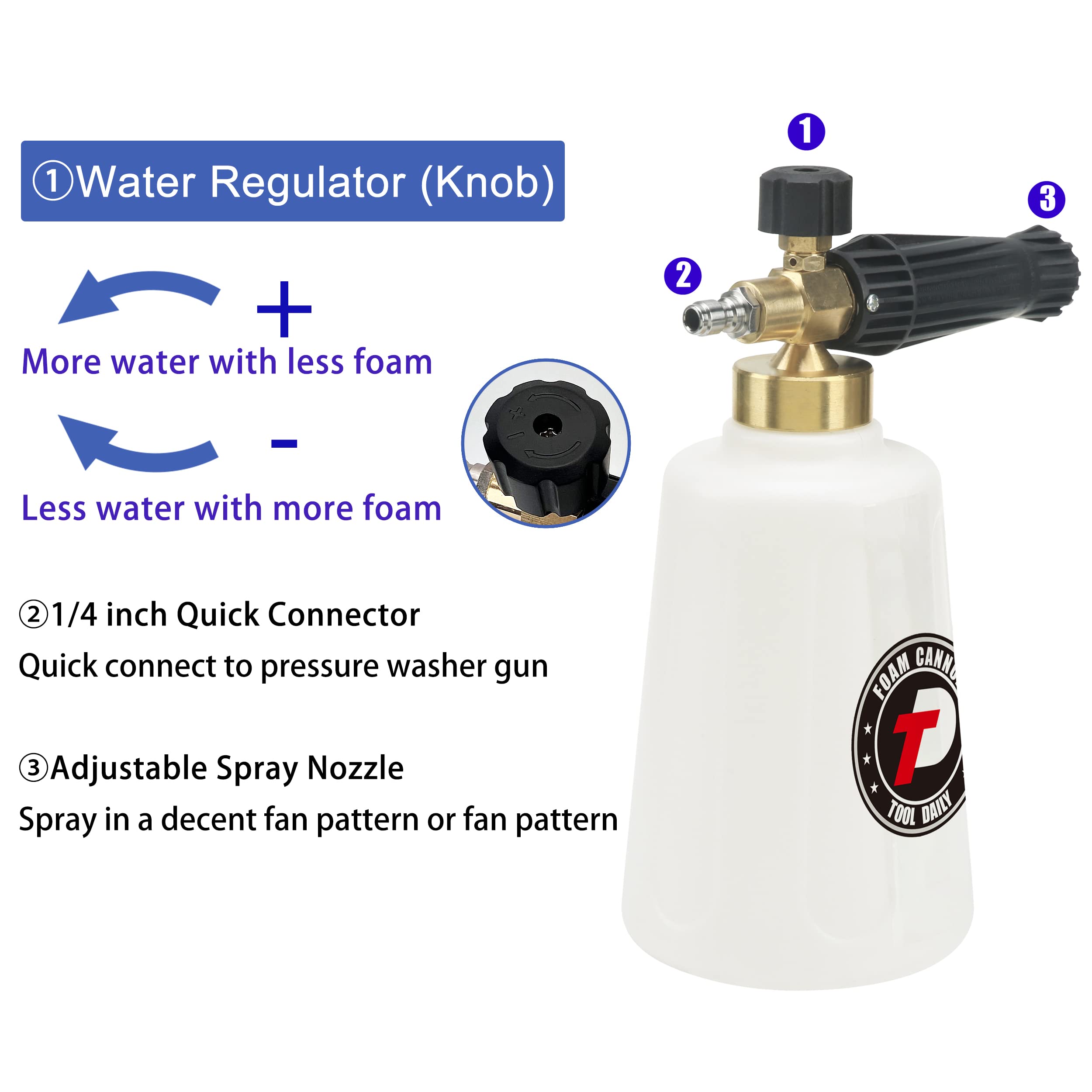 Tool Daily Foam Cannon with 1.1mm orifice nozzle