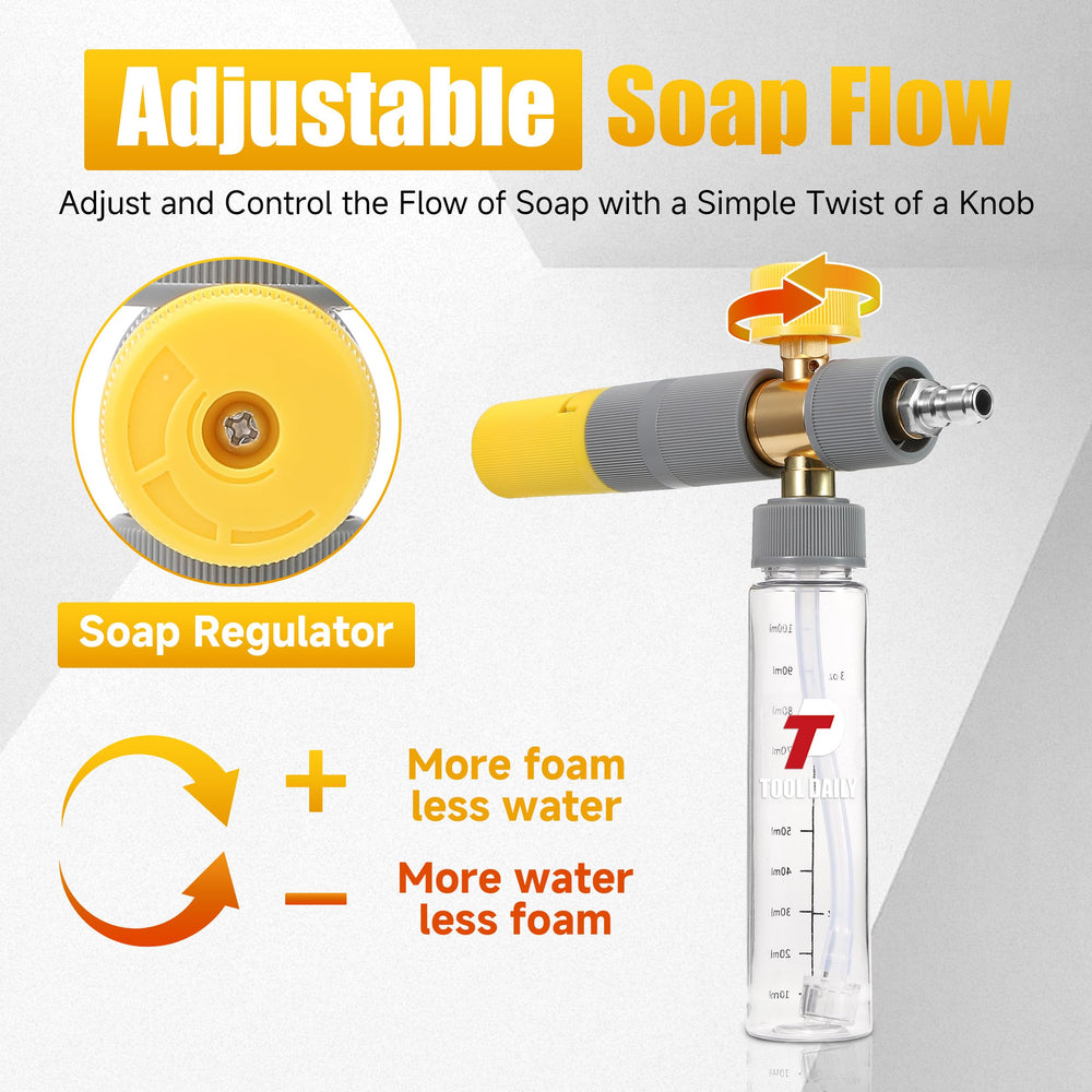 Tool Daily Mini Foam Cannon with dual connector system