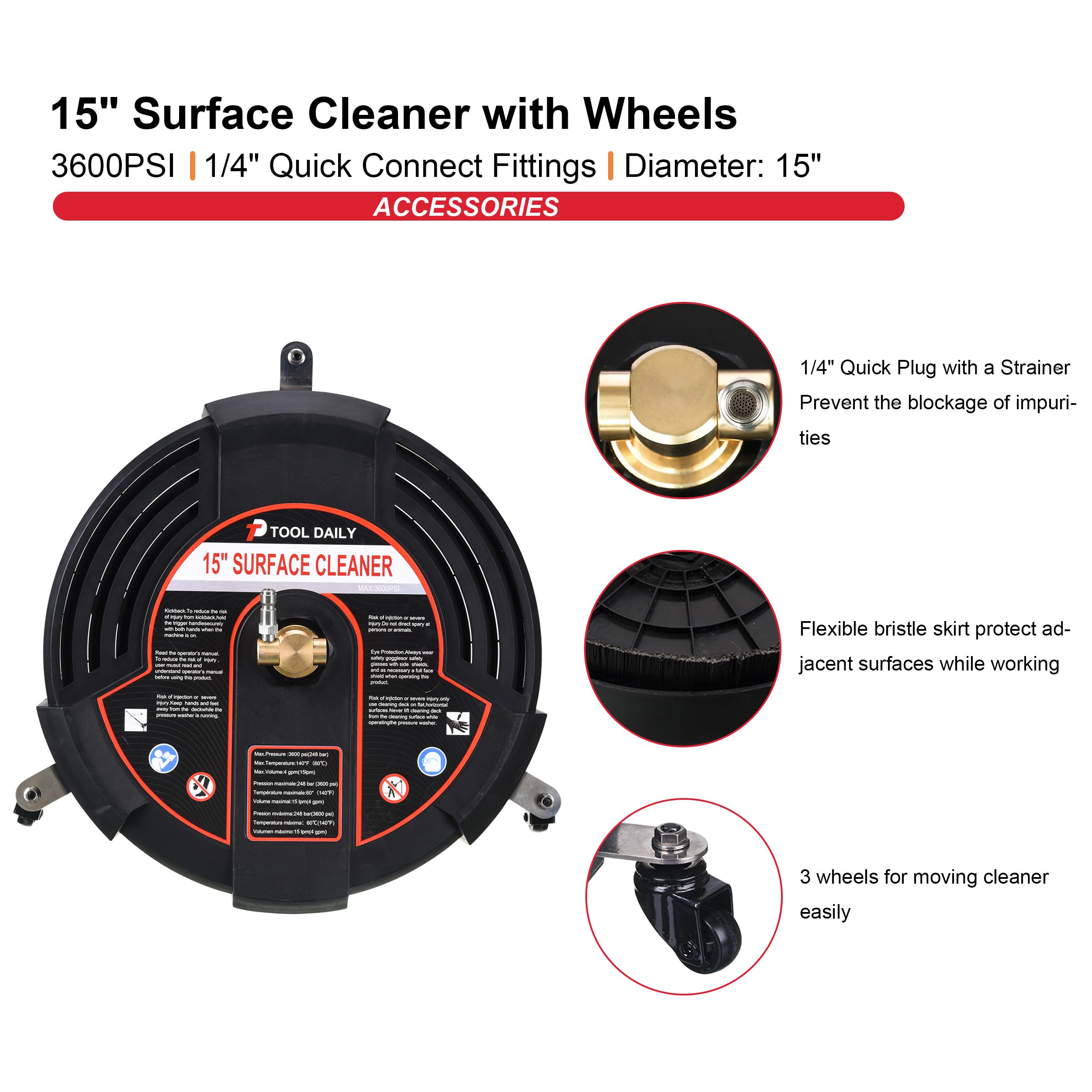 Tool Daily pressure washer attachment with extension wands
