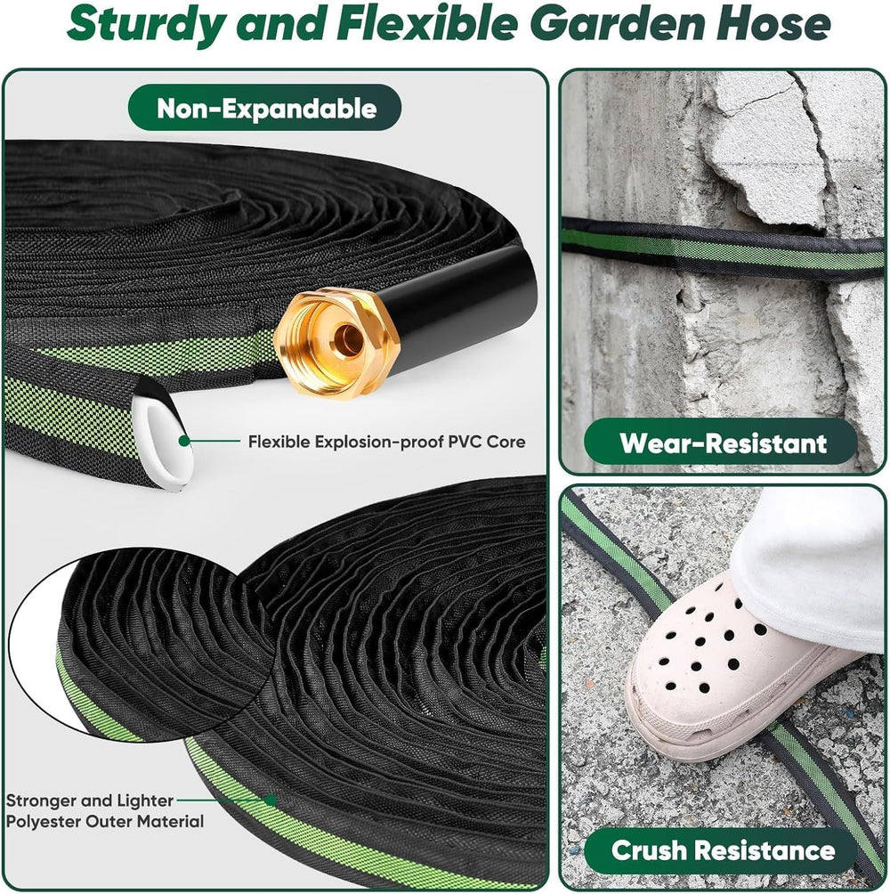 Toolasin 50FT Garden Hose coiled in storage box