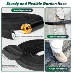 Toolasin Garden Hose 50 FT coiled for storage