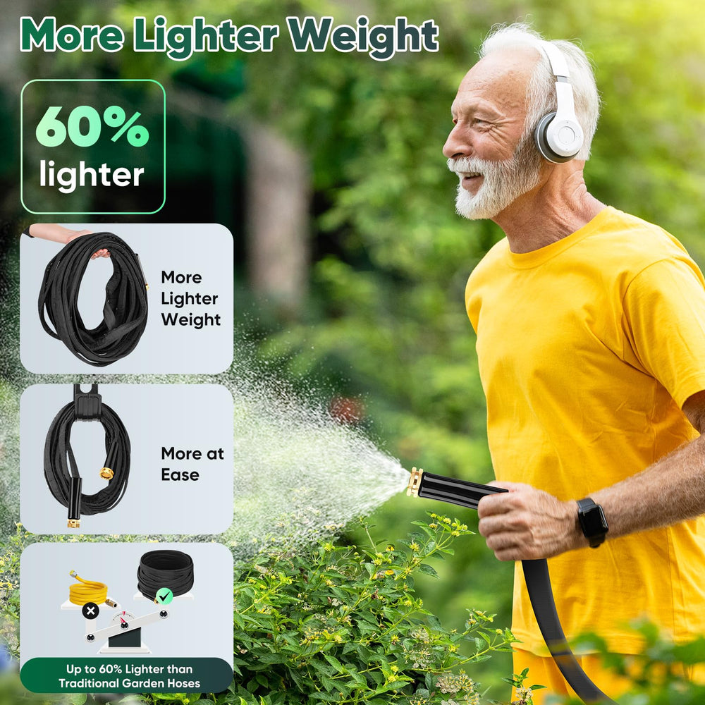 Toolasin Garden Hose 50 FT flexible PVC material close-up