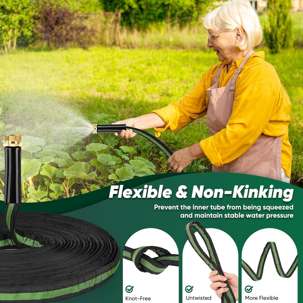 Toolasin Garden Hose 50FT kink-free design demonstration