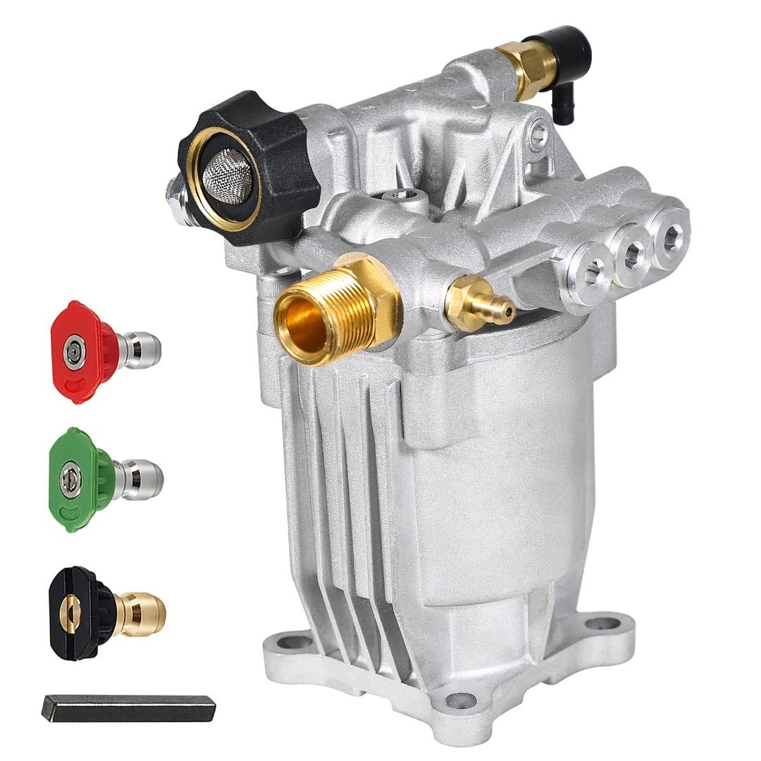 TOOLCY 3/4 inch Shaft Horizontal Pressure Washer Pump front view