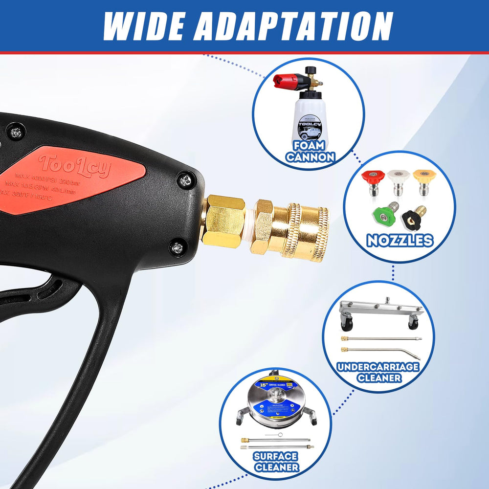 TOOLCY Pressure Washer Gun package with included parts