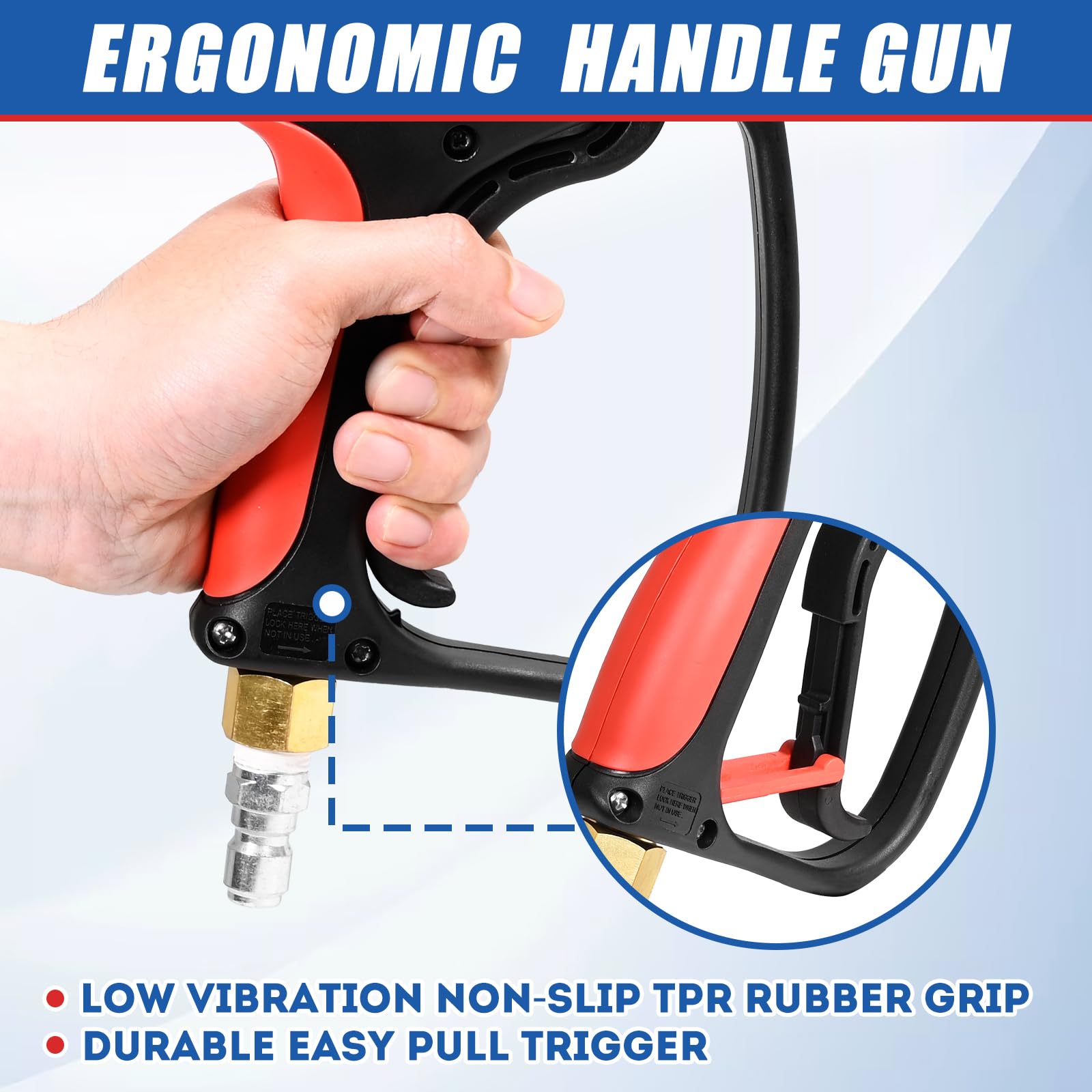 TOOLCY Pressure Washer Gun with two extension wands