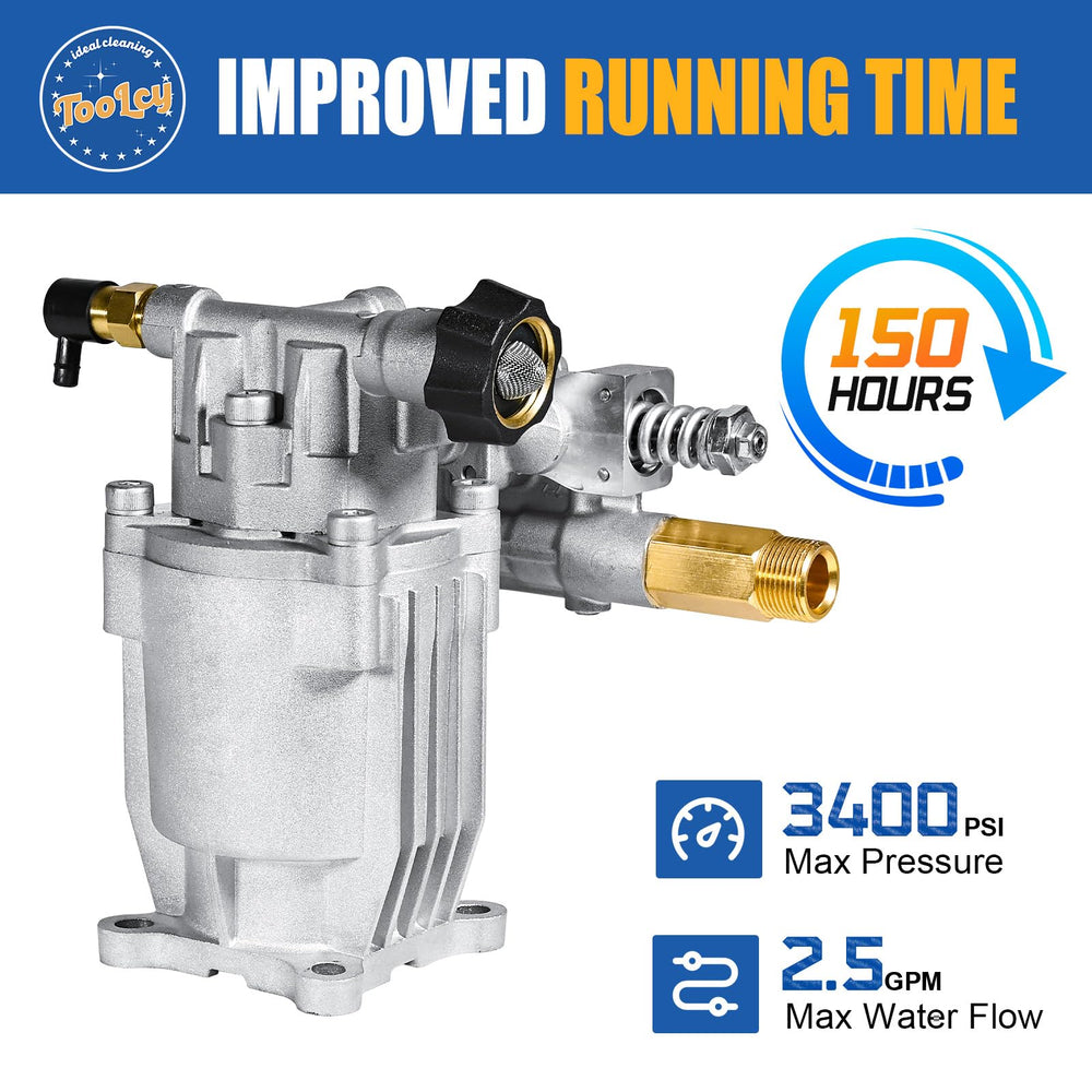 TOOLCY pump showing 3400 PSI specifications