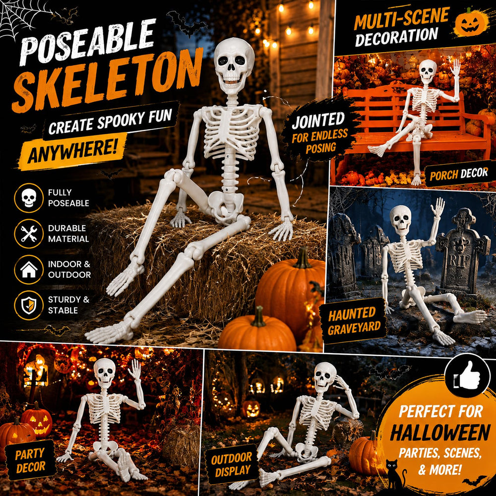 Toolterritary 36 inch skeleton in garden setting