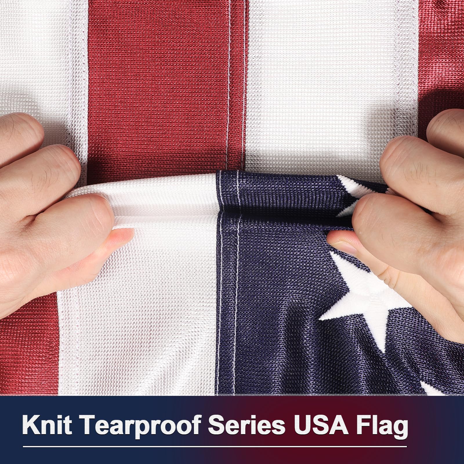TOOUP American Flag 4x6 FT showing stitching detail