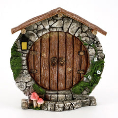 Top Collection 5.25 inch Miniature Fairy Garden Round Door Decor front view