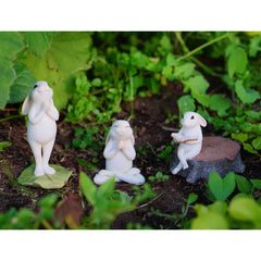 Top Collection Bunny Reading Statue with detailed hand-painted features