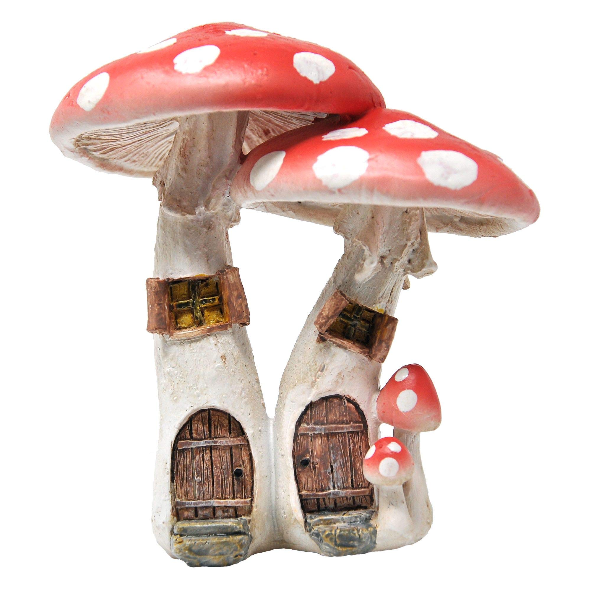 Top Collection Miniature Fairy Garden Mushroom House in red front view