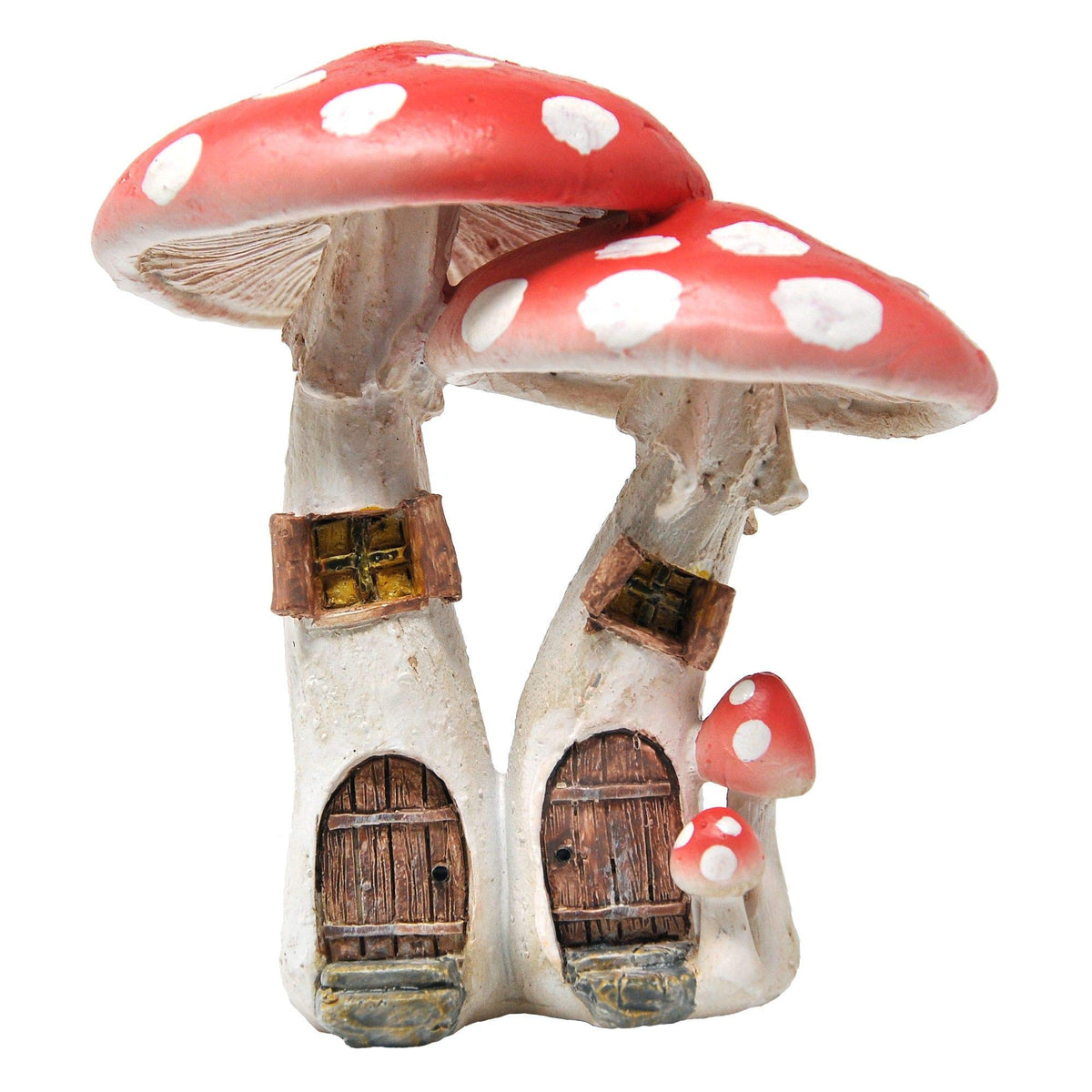 Top Collection Miniature Fairy Garden Mushroom House in red front view