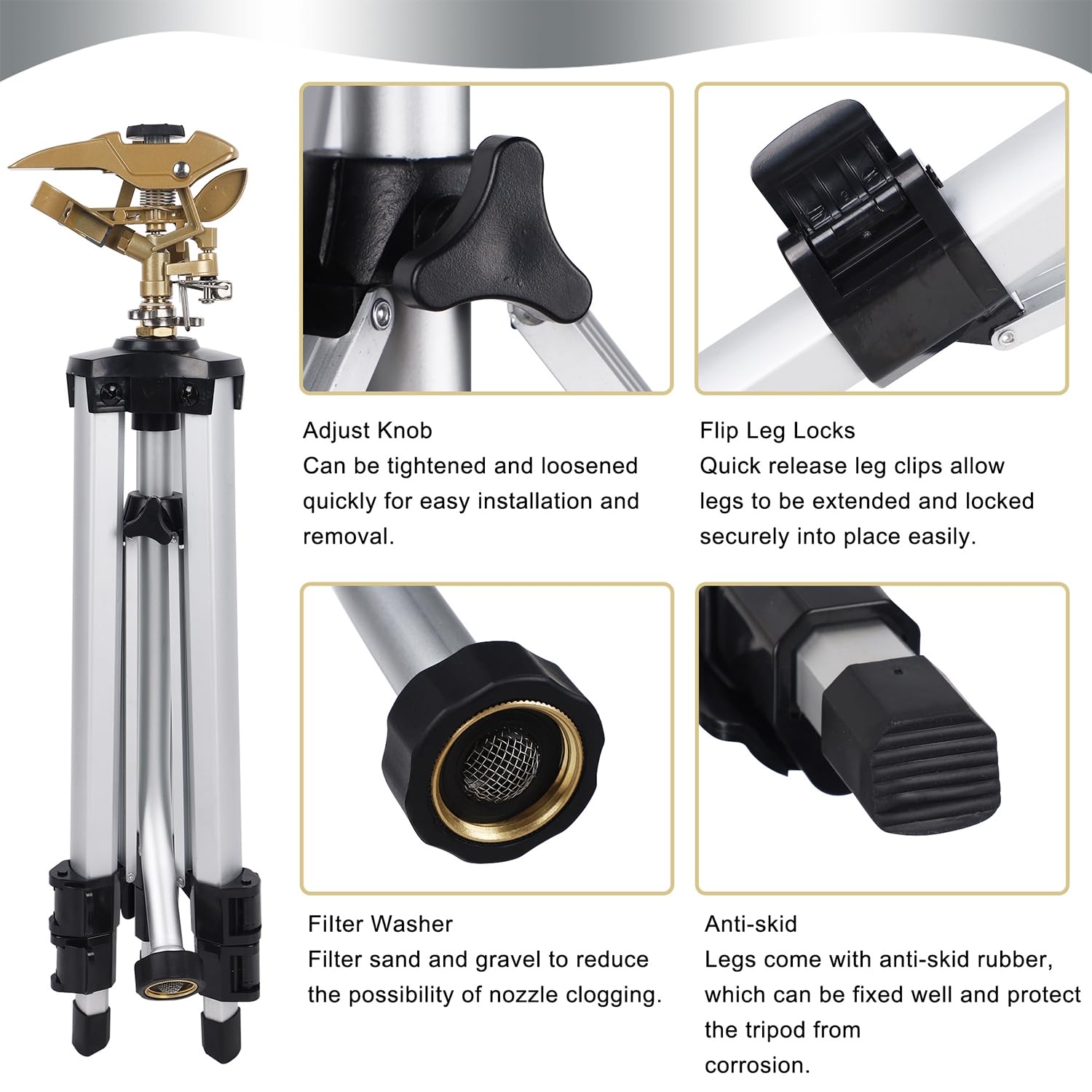 Top dial of Biswing sprinkler for distance control