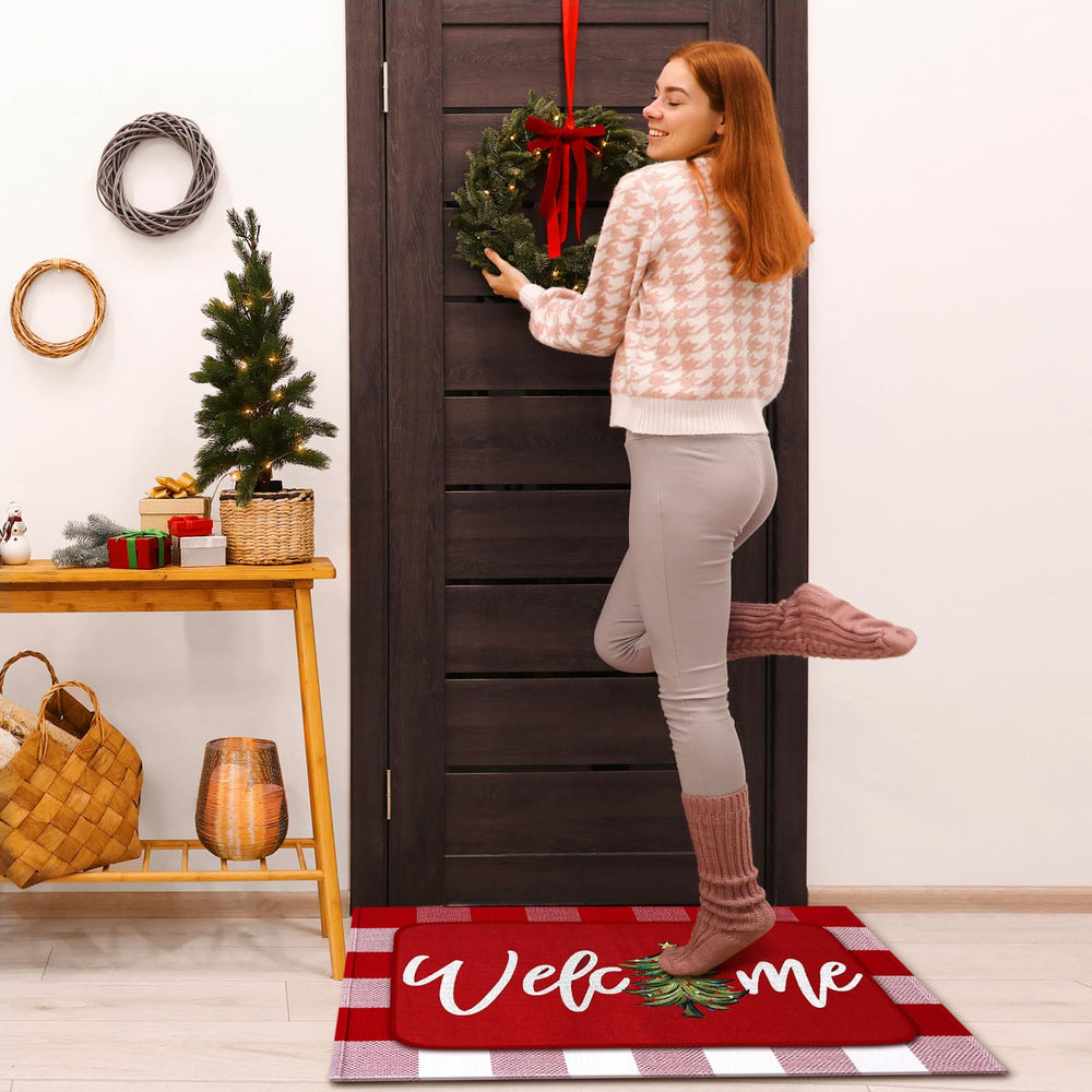 Top layer of Tinideya doormat measuring 17.3 x 30.7 inches