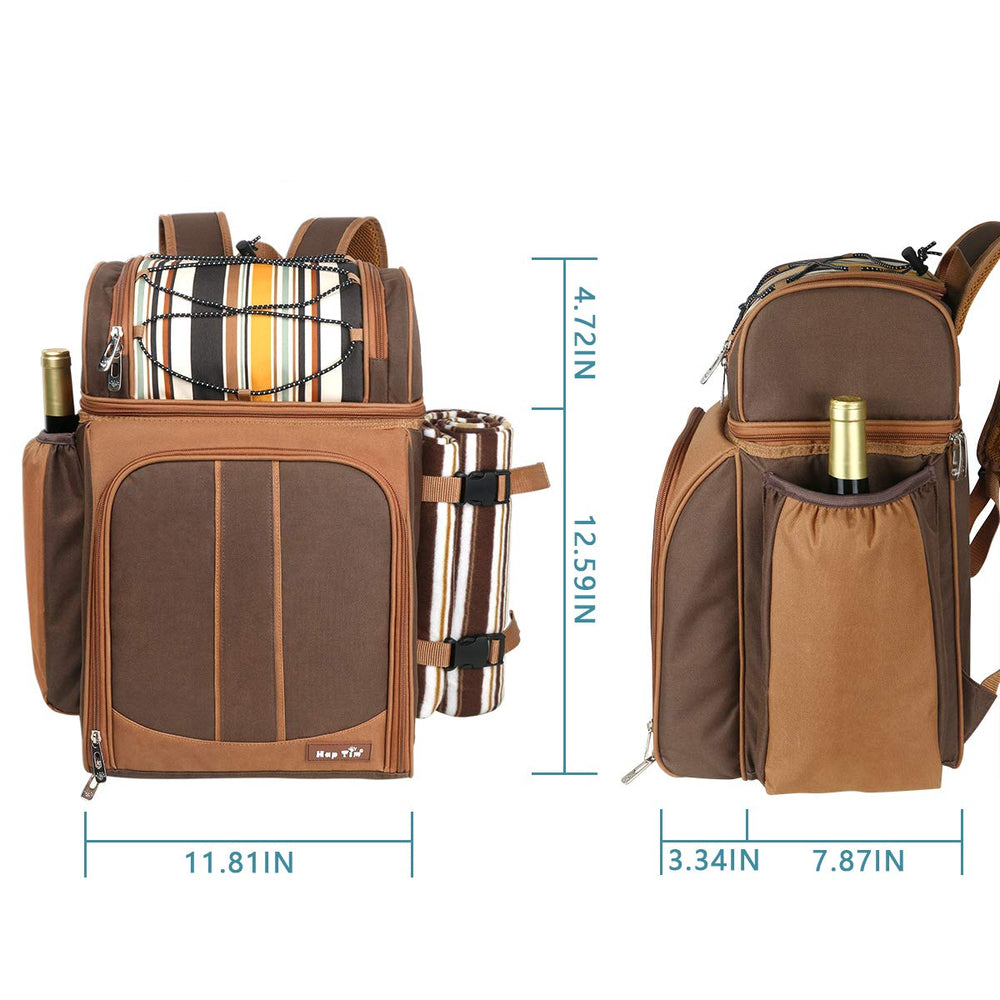 Top pocket of Hap Tim Picnic Backpack for dry foods