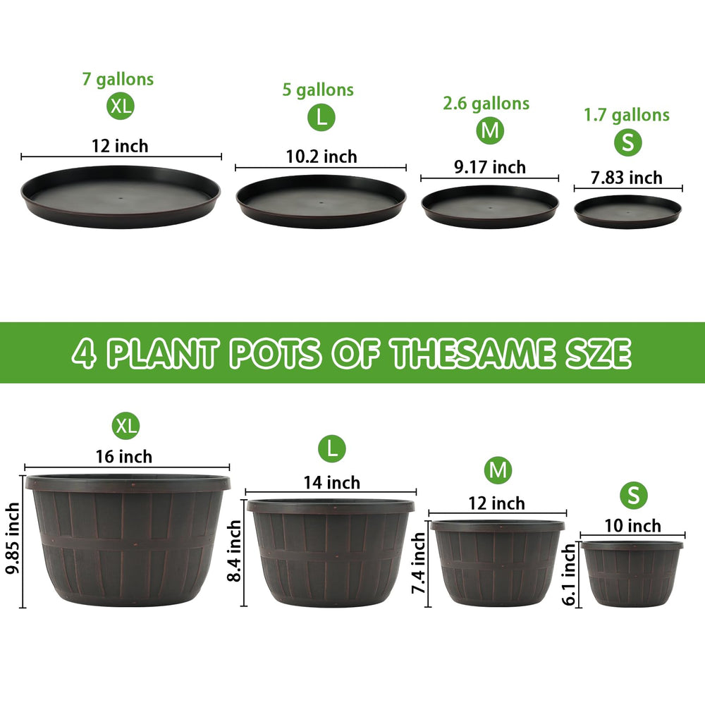 Top view of 12 Inch Quarut planter with drainage holes