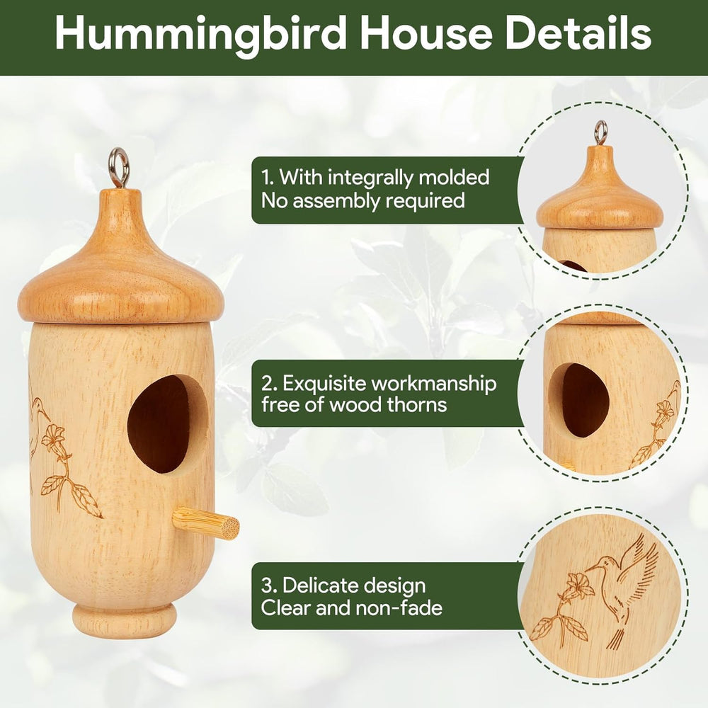 Top view of Fitraho Hummingbird House highlighting the opening