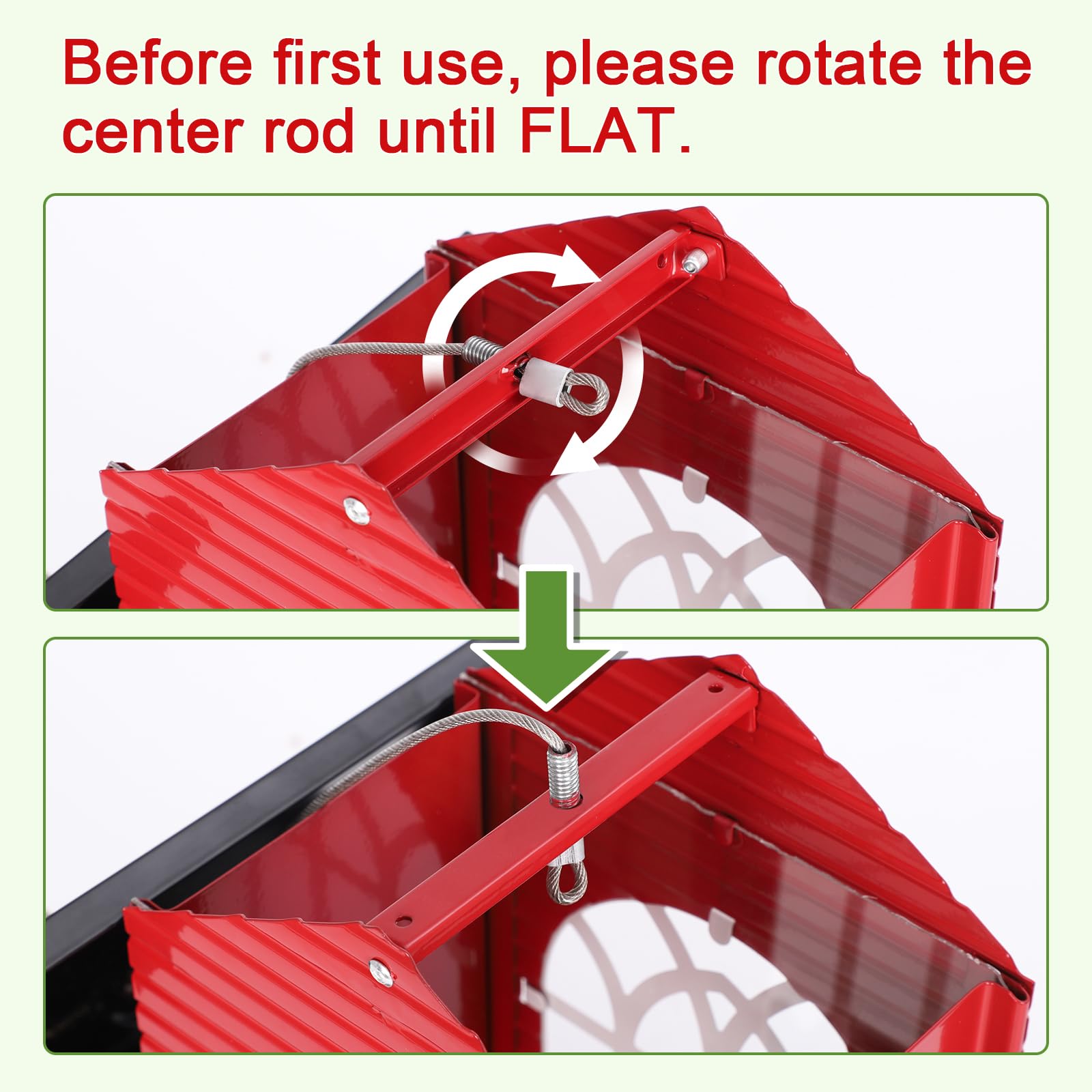 Top view of Gbekery bird feeder with open lid