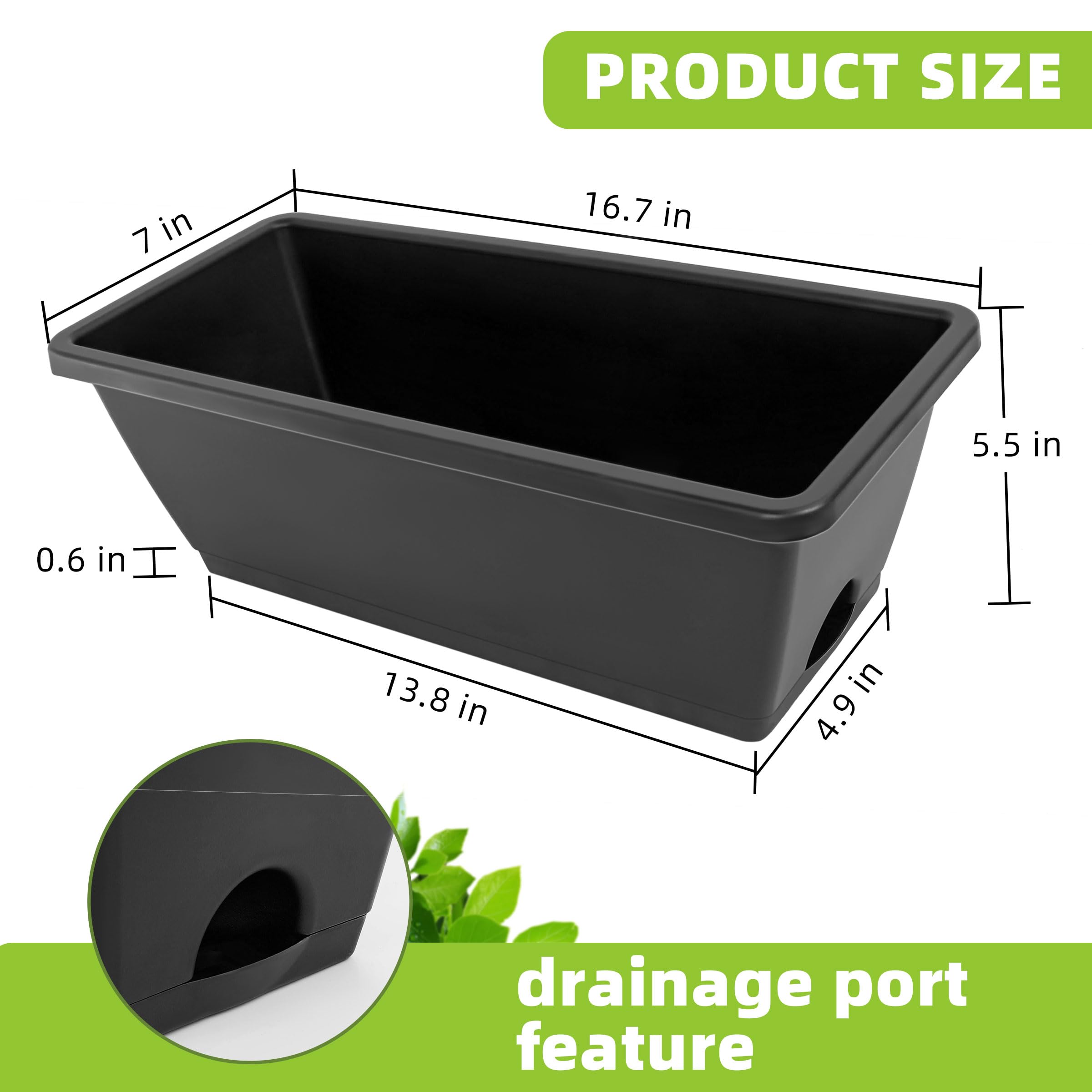 Top view of LOCONHA planters showing water inlet design