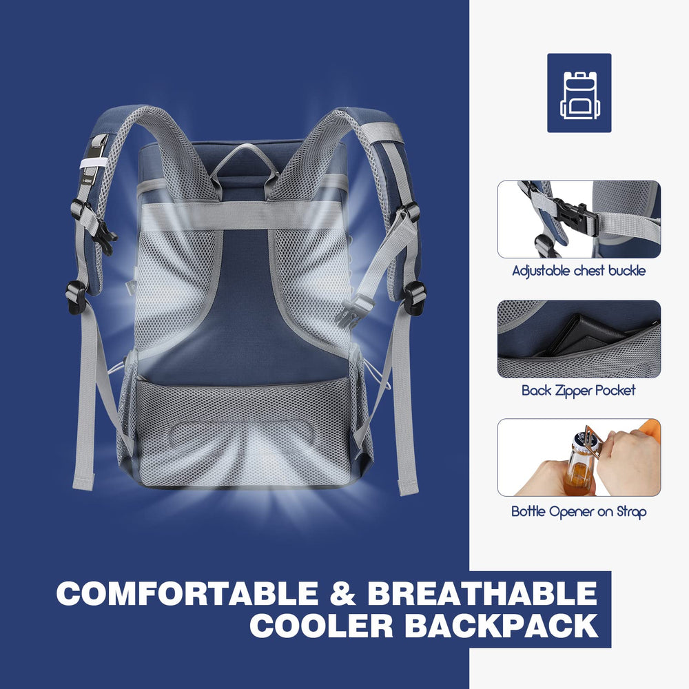 Top view of Maelstrom cooler backpack with zipper compartment
