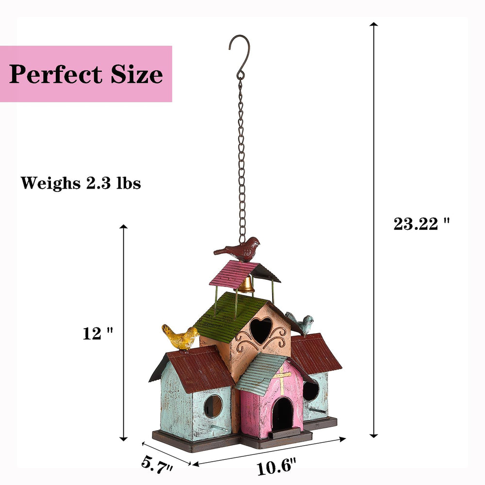 Top view of MOCOME bird house with bell tower