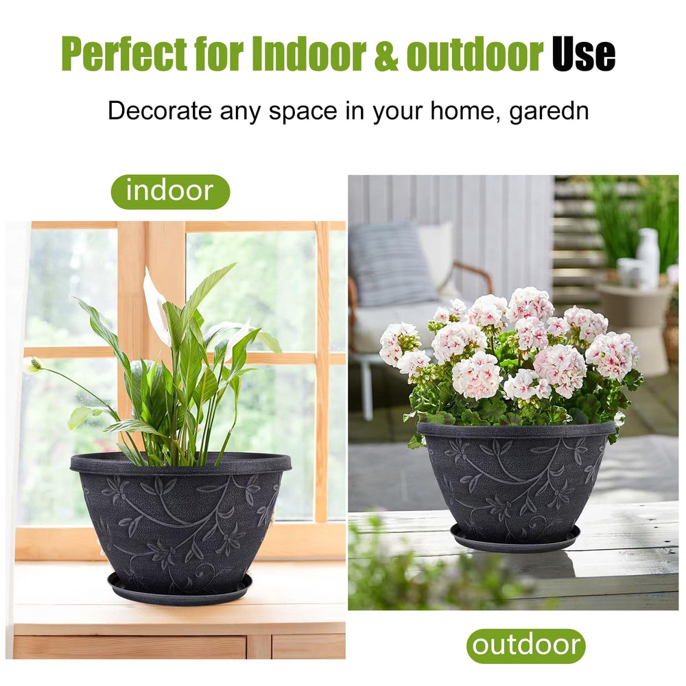 Top view of Nooulap flower pot showcasing drainage holes