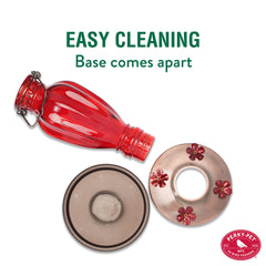 Top view of Perky-Pet Daisy Vase Feeder with copper-finish lid