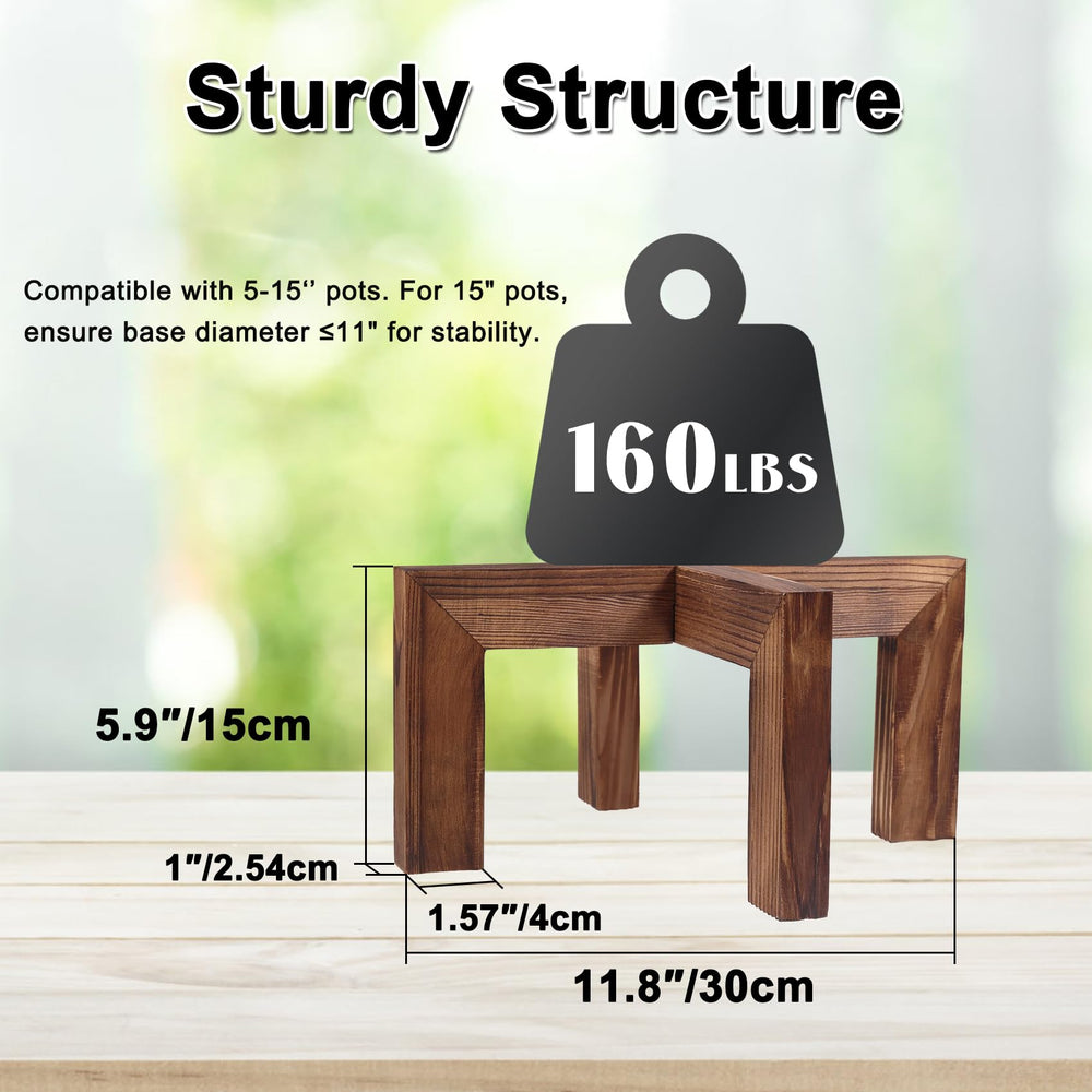 Top view of Vigordream Wooden Plant Stand
