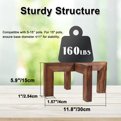 Top view of Vigordream Wooden Plant Stand