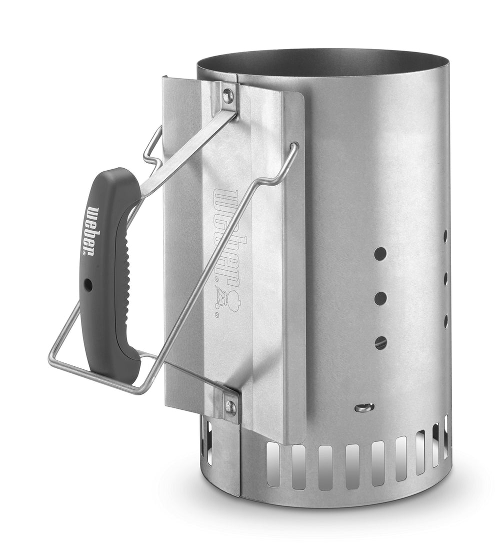 Top view of Weber Rapidfire Chimney Starter showing specialized grate
