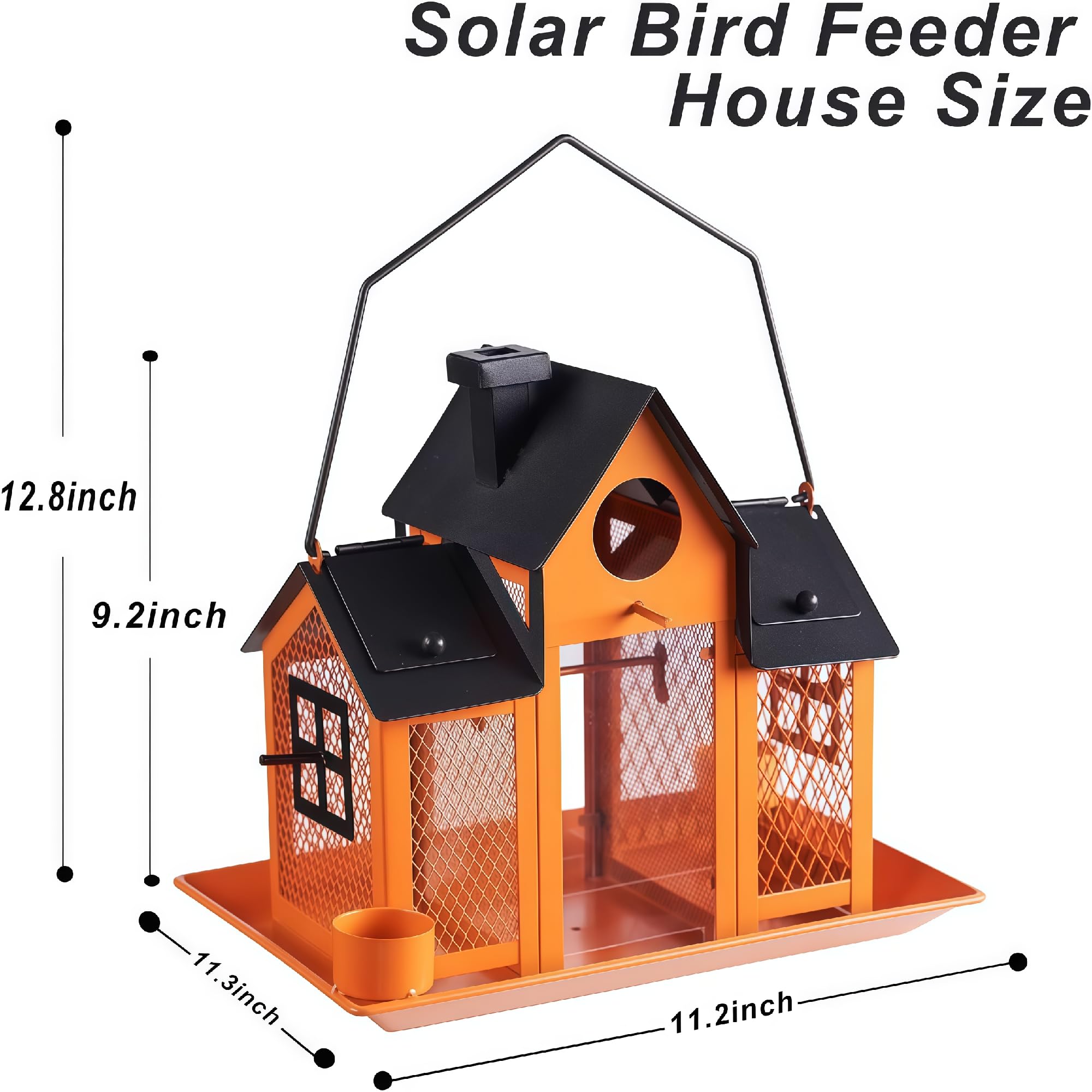 Top view of YADOOLIFE Solar Bird Feeder with open lid