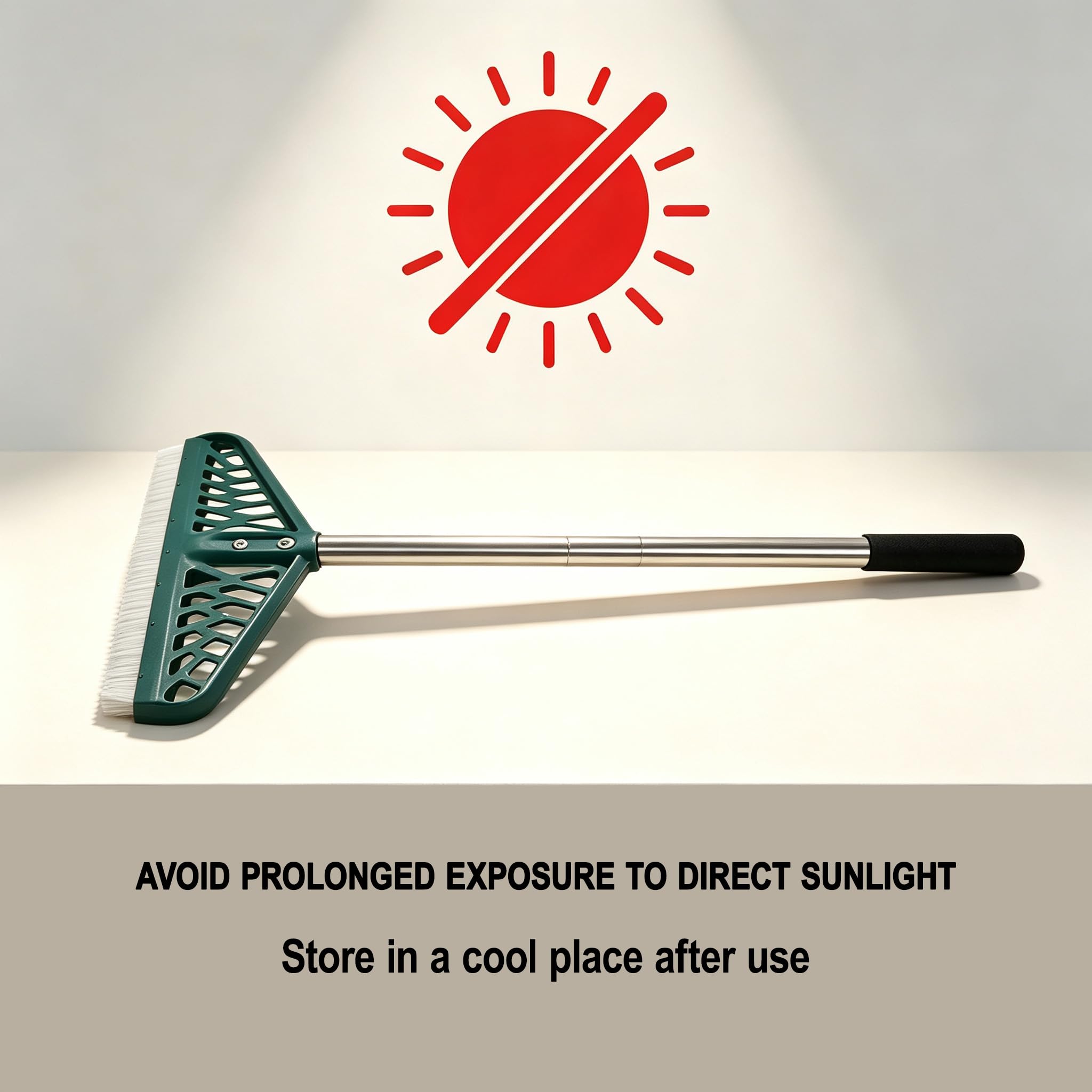 Top view of YEELOR Artificial Turf Rake with ergonomic design